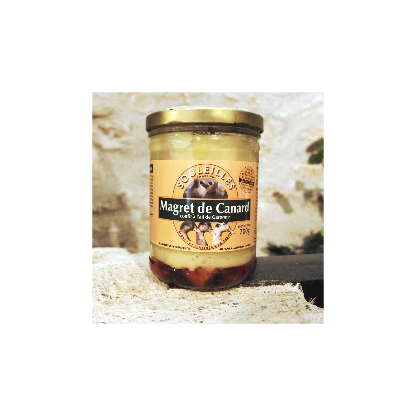 Magret de canard confit à l'ail de Garonne 700g