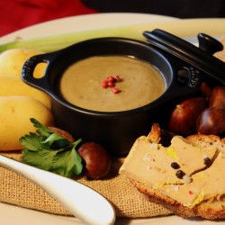 Velouté à la chataîgne et au foie gras