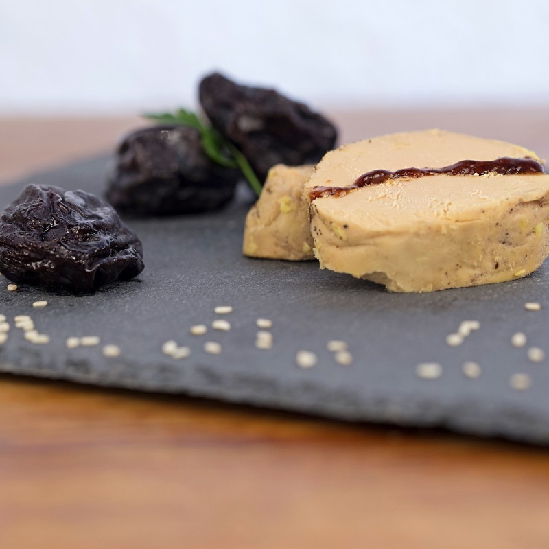 Foie Gras mi-cuit à la crème de pruneaux et à l'eau de vie de prune 90g