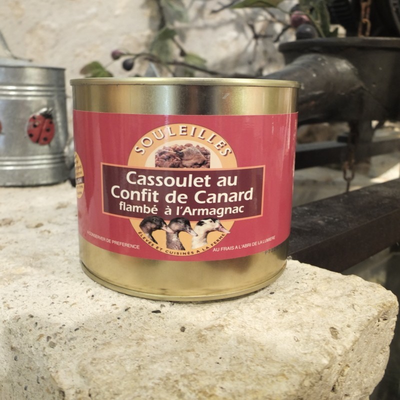BOITE Cassoulet au confit de canard flambé à l'Armagnac 2000g