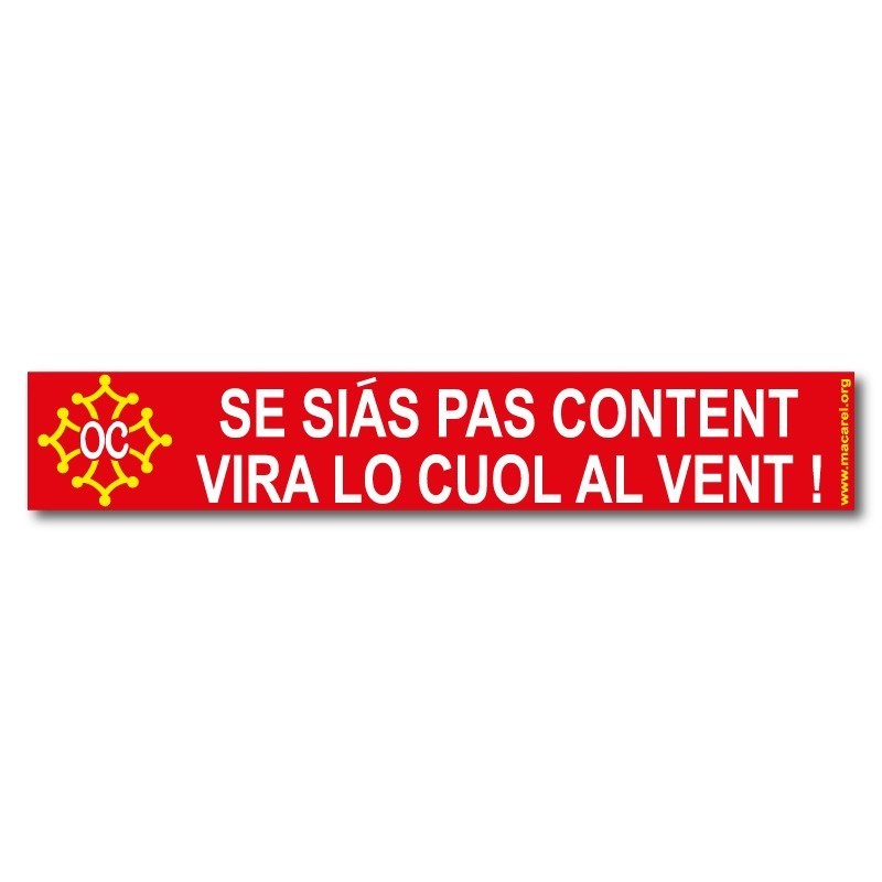 Autocollant Se siás pas content