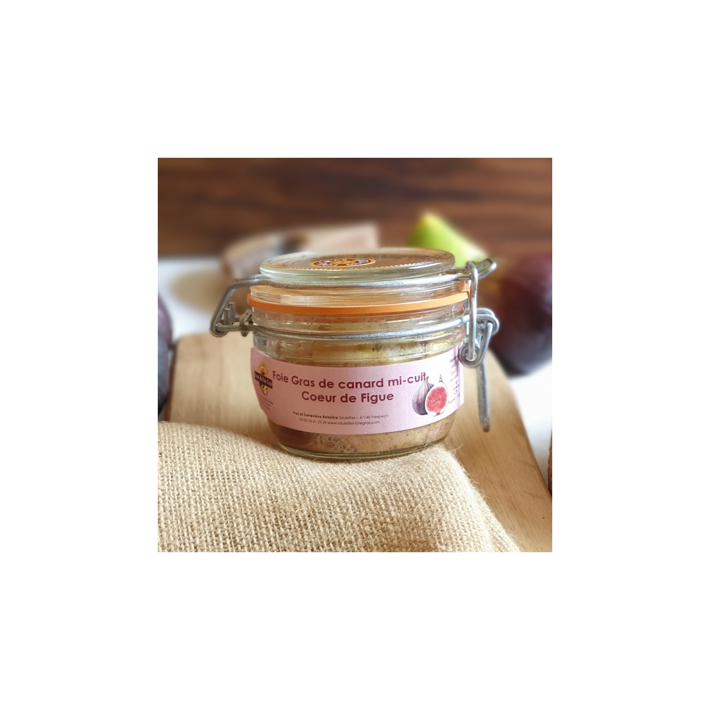 Foie Gras Entier mi-cuit Coeur de Figue 130g