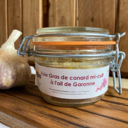 Foie Gras Mi-Cuit à l'ail de Garonne 130g - COMMANDE PAR TÉLÉPHONE